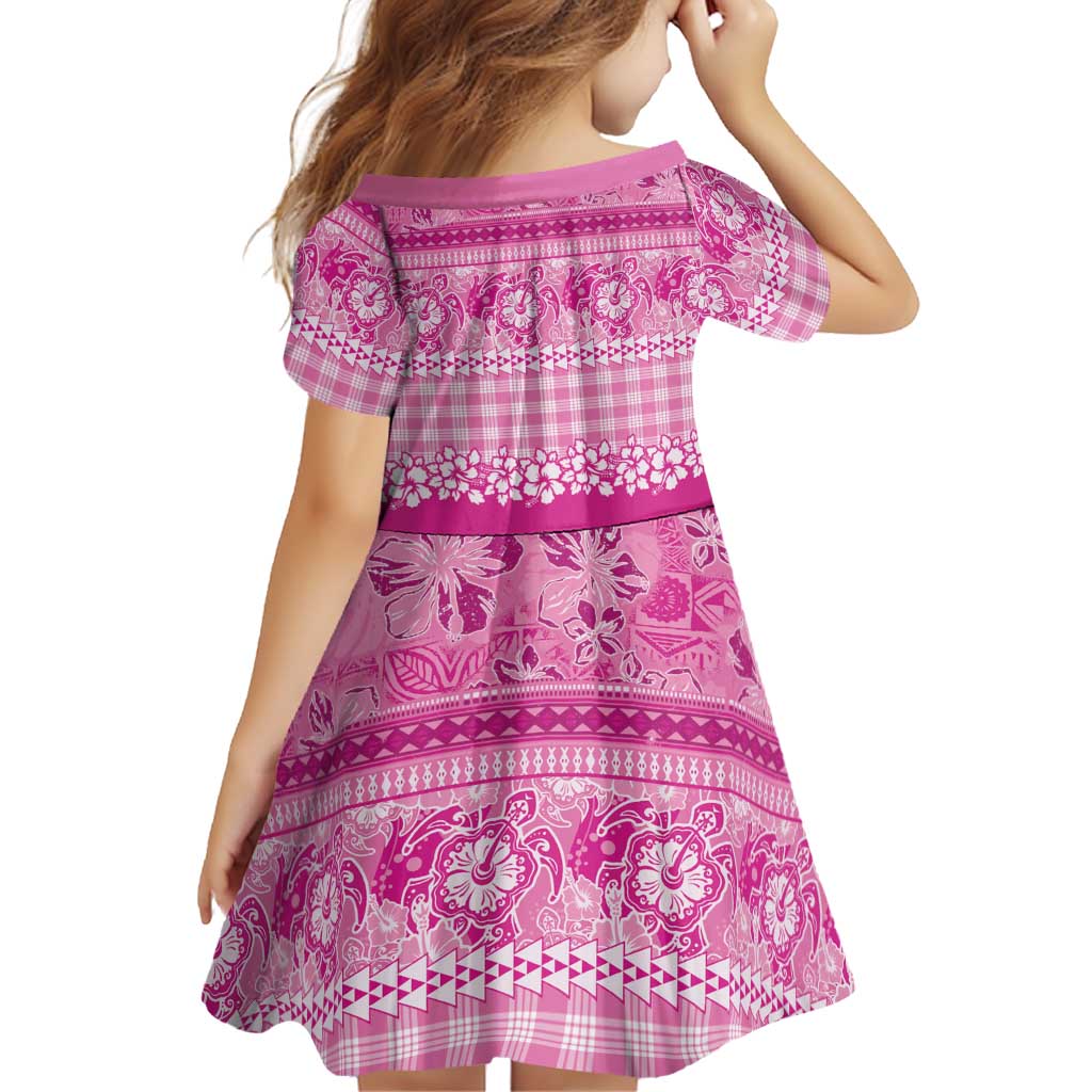Hawaiian Hibiscus Honu Family Matching Tank Maxi Dress and Hawaiian Shirt Pink Mele Kalikimaka Palaka Spirit LT9 - Polynesian Pride