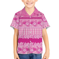 Hawaiian Hibiscus Honu Family Matching Tank Maxi Dress and Hawaiian Shirt Pink Mele Kalikimaka Palaka Spirit LT9 - Polynesian Pride