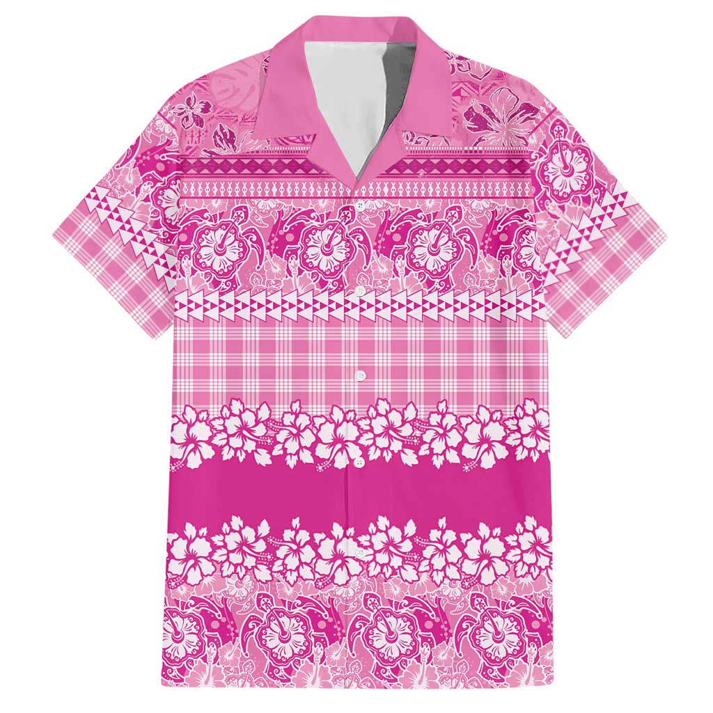 Hawaiian Hibiscus Honu Hawaiian Shirt Pink Mele Kalikimaka Palaka Spirit LT9 Pink - Polynesian Pride