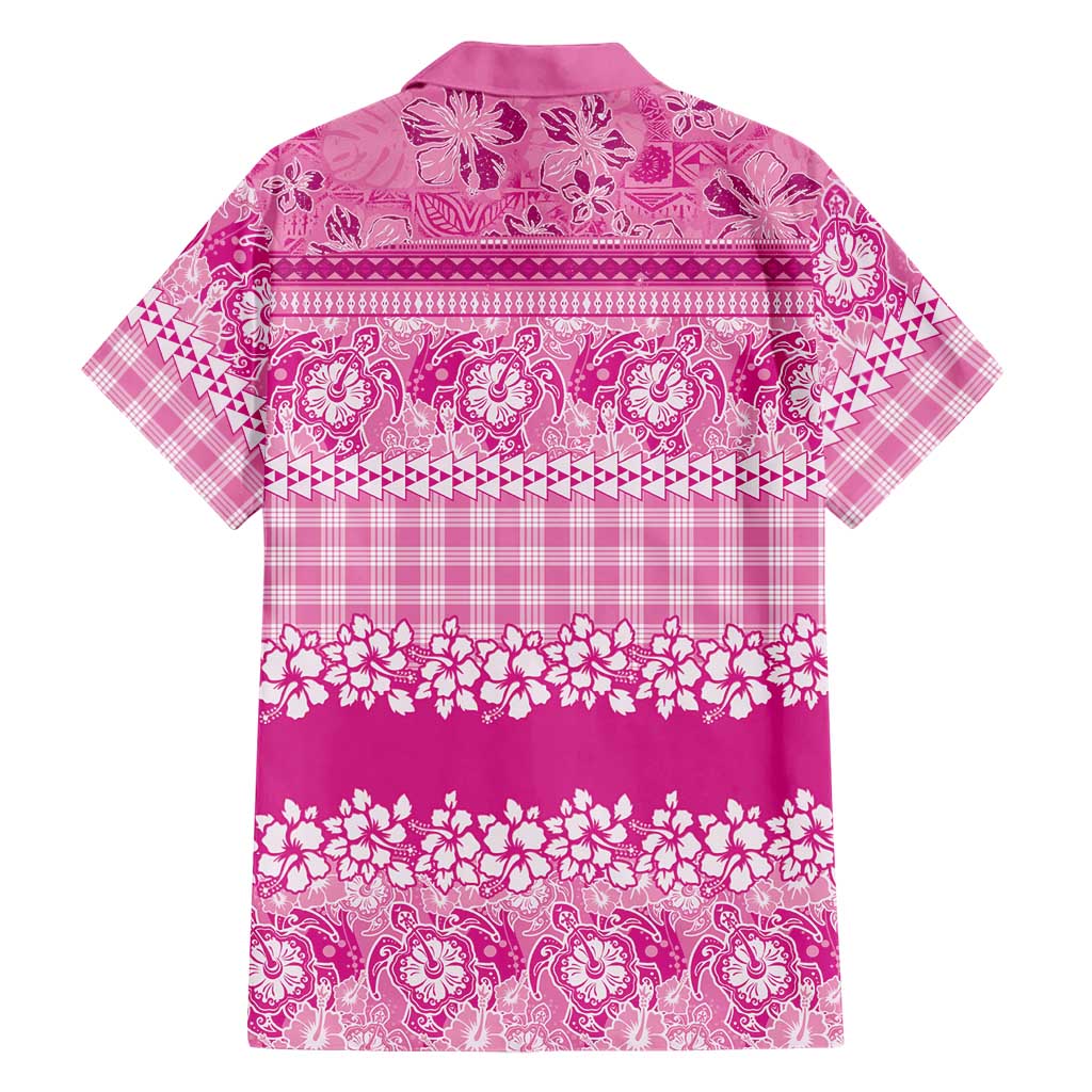 Hawaiian Hibiscus Honu Hawaiian Shirt Pink Mele Kalikimaka Palaka Spirit LT9 - Polynesian Pride