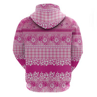 Hawaiian Hibiscus Honu Hoodie Pink Mele Kalikimaka Palaka Spirit LT9 - Polynesian Pride