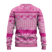 Hawaiian Hibiscus Honu Ugly Christmas Sweater Pink Mele Kalikimaka Palaka Spirit LT9 - Polynesian Pride