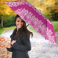 Hawaiian Hibiscus Honu Umbrella Pink Mele Kalikimaka Palaka Spirit - Polynesian Pride