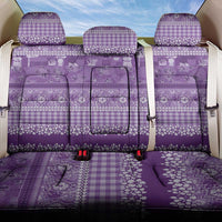 Hawaiian Hibiscus Honu Back Car Seat Cover Purple Mele Kalikimaka Palaka Spirit LT9 One Size Purple - Polynesian Pride