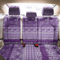 Hawaiian Hibiscus Honu Back Car Seat Cover Purple Mele Kalikimaka Palaka Spirit LT9 - Polynesian Pride