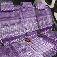 Hawaiian Hibiscus Honu Back Car Seat Cover Purple Mele Kalikimaka Palaka Spirit LT9 - Polynesian Pride