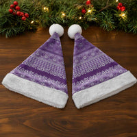 Hawaiian Hibiscus Honu Christmas Santa Hat Purple Mele Kalikimaka Palaka Spirit LT9 - Polynesian Pride