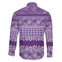 Hawaiian Hibiscus Honu Family Matching Puletasi and Hawaiian Shirt Purple Mele Kalikimaka Palaka Spirit LT9 - Polynesian Pride