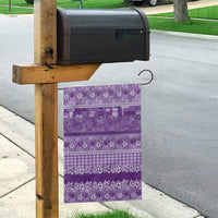 Hawaiian Hibiscus Honu Garden Flag Purple Mele Kalikimaka Palaka Spirit LT9 - Polynesian Pride