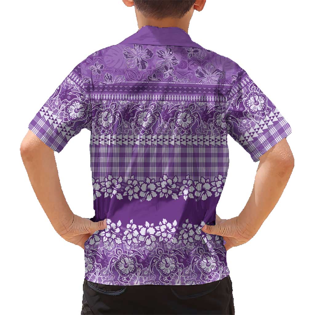 Hawaiian Hibiscus Honu Hawaiian Shirt Purple Mele Kalikimaka Palaka Spirit LT9 - Polynesian Pride