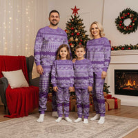 Hawaiian Hibiscus Honu Christmas Pajama Set - Purple Mele Kalikimaka Palaka Spirit LT9 - Polynesian Pride