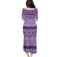 Hawaiian Hibiscus Honu Puletasi Purple Mele Kalikimaka Palaka Spirit LT9 - Polynesian Pride