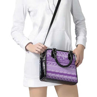 Hawaiian Hibiscus Honu Shoulder Handbag Purple Mele Kalikimaka Palaka Spirit - Polynesian Pride