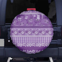 Hawaiian Hibiscus Honu Spare Tire Cover Purple Mele Kalikimaka Palaka Spirit LT9 No hole Purple - Polynesian Pride