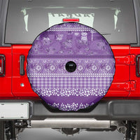 Hawaiian Hibiscus Honu Spare Tire Cover Purple Mele Kalikimaka Palaka Spirit LT9 - Polynesian Pride