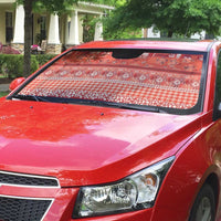 Hawaiian Hibiscus Honu Auto Sun Shade Red Mele Kalikimaka Palaka Spirit LT9 - Polynesian Pride