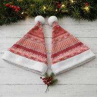Hawaiian Hibiscus Honu Christmas Santa Hat Red Mele Kalikimaka Palaka Spirit - Polynesian Pride