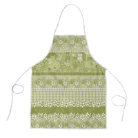 Hawaiian Hibiscus Honu Apron Sage Green Mele Kalikimaka Palaka Spirit LT9 Sage Green - Polynesian Pride