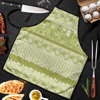 Hawaiian Hibiscus Honu Apron Sage Green Mele Kalikimaka Palaka Spirit LT9 Sage Green - Polynesian Pride