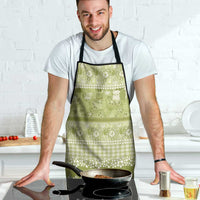 Hawaiian Hibiscus Honu Apron Sage Green Mele Kalikimaka Palaka Spirit LT9 - Polynesian Pride
