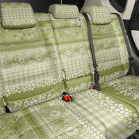 Hawaiian Hibiscus Honu Back Car Seat Cover Sage Green Mele Kalikimaka Palaka Spirit LT9 - Polynesian Pride