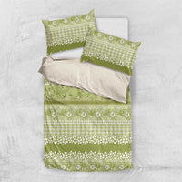 Hawaiian Hibiscus Honu Bedding Set Sage Green Mele Kalikimaka Palaka Spirit LT9 US Twin 172cm x 218cm Sage Green - Polynesian Pride