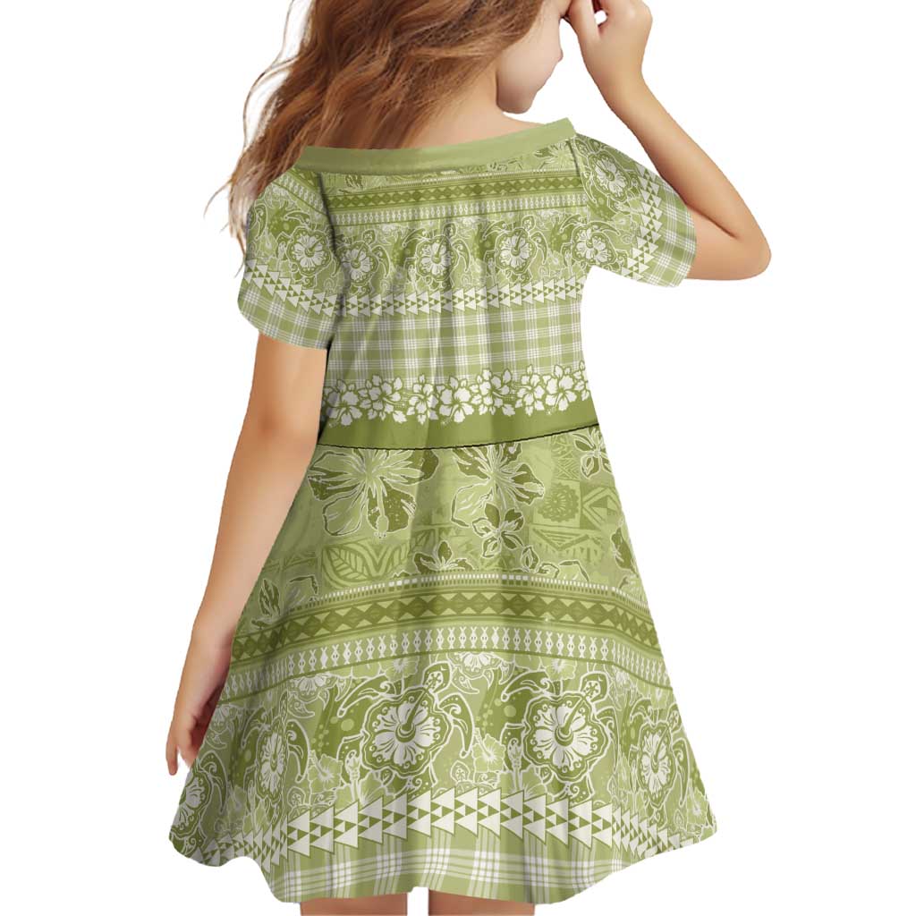 Hawaiian Hibiscus Honu Family Matching Off Shoulder Maxi Dress and Hawaiian Shirt Sage Green Mele Kalikimaka Palaka Spirit LT9 - Polynesian Pride