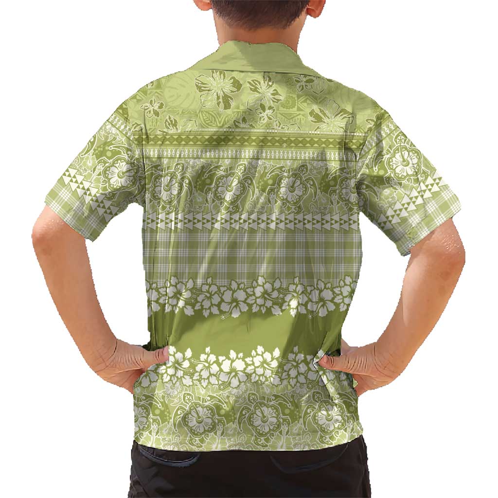 Hawaiian Hibiscus Honu Hawaiian Shirt Sage Green Mele Kalikimaka Palaka Spirit LT9 - Polynesian Pride