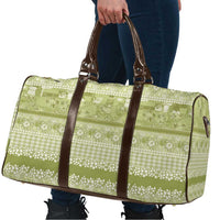 Hawaiian Hibiscus Honu Travel Bag Sage Green Mele Kalikimaka Palaka Spirit LT9 - Polynesian Pride