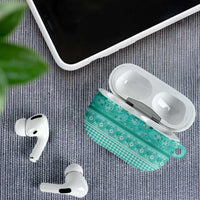 Hawaiian Hibiscus Honu AirPods Case Turquoise Mele Kalikimaka Palaka Spirit - Polynesian Pride