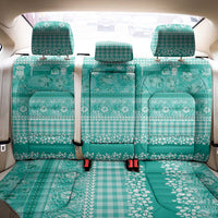 Hawaiian Hibiscus Honu Back Car Seat Cover Turquoise Mele Kalikimaka Palaka Spirit LT9 - Polynesian Pride