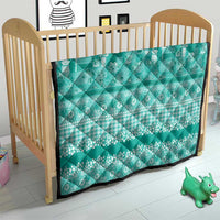 Hawaiian Hibiscus Honu Quilt Turquoise Mele Kalikimaka Palaka Spirit LT9 - Polynesian Pride