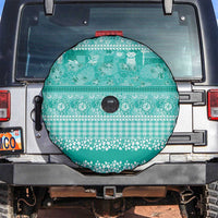 Hawaiian Hibiscus Honu Spare Tire Cover Turquoise Mele Kalikimaka Palaka Spirit LT9 Turquoise - Polynesian Pride