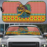 Hawaiian Pineapples Skull Auto Sun Shade Mele Kalikimaka Palaka Quilt Pattern LT9 Yellow - Polynesian Pride