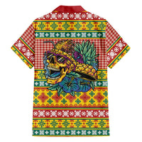 Hawaiian Pineapples Skull Family Matching Tank Maxi Dress and Hawaiian Shirt Mele Kalikimaka Palaka Quilt Pattern LT9 - Polynesian Pride