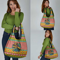 Hawaiian Pineapples Skull Grocery Bag Mele Kalikimaka Palaka Quilt Pattern - Polynesian Pride