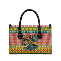 Hawaiian Pineapples Skull Leather Bag Mele Kalikimaka Palaka Quilt Pattern LT9 - Polynesian Pride