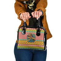 Hawaiian Pineapples Skull Shoulder Handbag Mele Kalikimaka Palaka Quilt Pattern LT9 One Size Yellow - Polynesian Pride