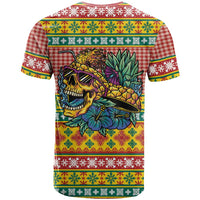 Hawaiian Pineapples Skull T Shirt Mele Kalikimaka Palaka Quilt Pattern LT9 - Polynesian Pride