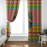 Hawaiian Pineapples Skull Window Curtain Mele Kalikimaka Palaka Quilt Pattern LT9 - Polynesian Pride