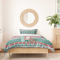 Hawaiian Funny Santa Surf Bedding Set Mele Kalikimaka Palaka Quilt Pattern LT9 - Polynesian Pride