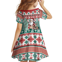 Hawaiian Funny Santa Surf Family Matching Off Shoulder Maxi Dress and Hawaiian Shirt Mele Kalikimaka Palaka Quilt Pattern LT9 - Polynesian Pride
