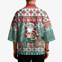 Hawaiian Funny Santa Surf Kimono Mele Kalikimaka Palaka Quilt Pattern - Polynesian Pride