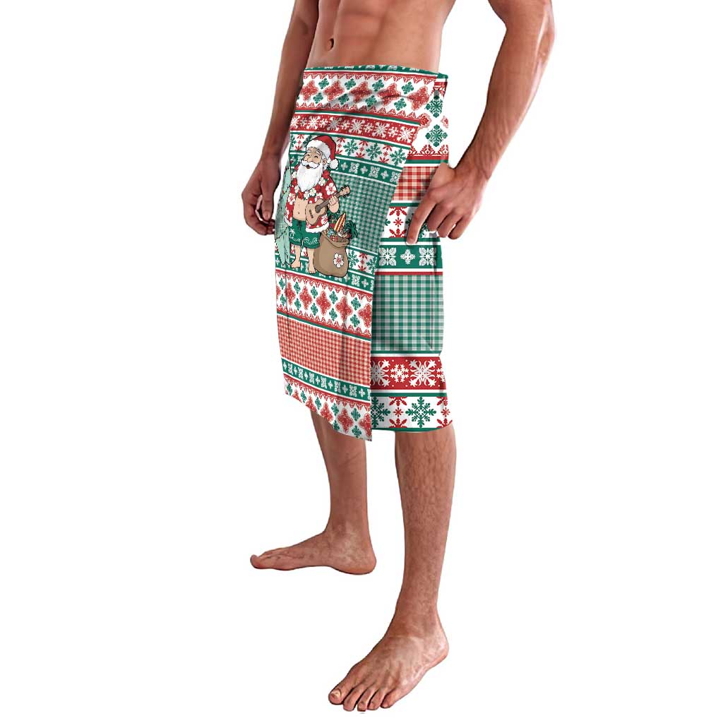 Hawaiian Funny Santa Surf Lavalava Mele Kalikimaka Palaka Quilt Pattern - Polynesian Pride