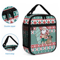 Hawaiian Funny Santa Surf Lunch Bag Mele Kalikimaka Palaka Quilt Pattern LT9 - Polynesian Pride