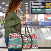 Hawaiian Funny Santa Surf Travel Bag Mele Kalikimaka Palaka Quilt Pattern - Polynesian Pride