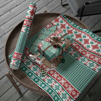 Hawaiian Funny Santa Surf Wrapping Paper Mele Kalikimaka Palaka Quilt Pattern LT9 - Polynesian Pride