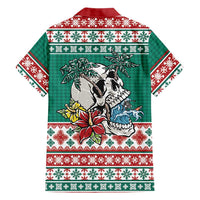 Hawaiian Skull Surfs Family Matching Mermaid Dress and Hawaiian Shirt Mele Kalikimaka Palaka Quilt Pattern LT9 - Polynesian Pride