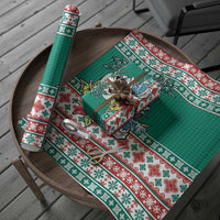 Hawaiian Skull Surfs Wrapping Paper Mele Kalikimaka Palaka Quilt Pattern LT9 - Polynesian Pride