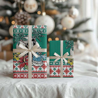 Hawaiian Skull Surfs Wrapping Paper Mele Kalikimaka Palaka Quilt Pattern LT9 - Polynesian Pride